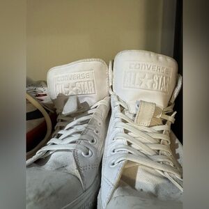 White converse high tops